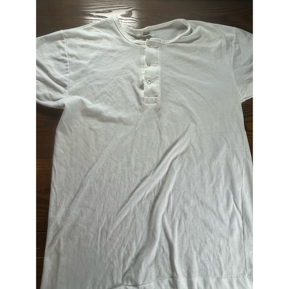Perro Other - Vintage '70s Perro White Henley T Shirt Medium Blank Tee Made In USA